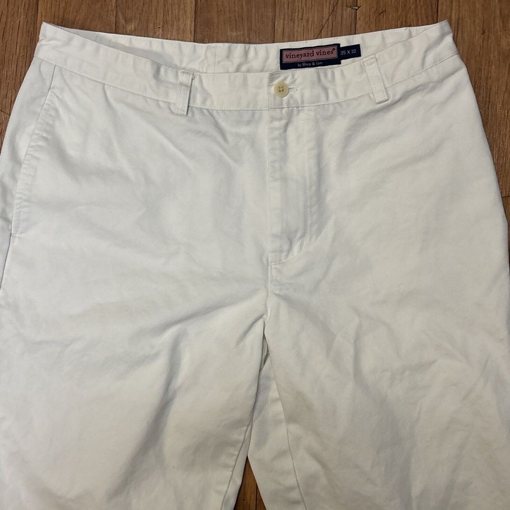 Vineyard Vines Club Chino Pants Mens 35x32 Measure 33x29‎ White Preppy Flaw Read
